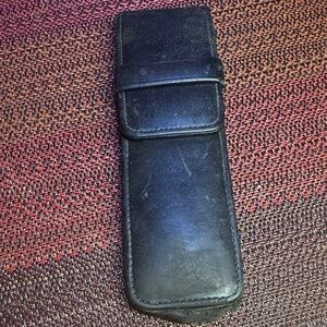 Rare Vintage Coach Black Leather Pen Holder